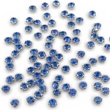 Serhat Aksesuar ve El İşçiliği Nikel Kasalı Epoksi Dikme Turkuaz Beyoğlu Taşı SS40 - 7 Mmm (50 Adet)