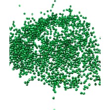 Serhat Aksesuar ve El İşçiliği Gösterişli Yeşil 3 mm Plastik Boncuk Aksesuar Takı Malzemesi (25 Gr)