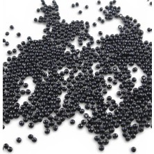 Serhat Aksesuar ve El İşçiliği Siyah 4 mm Dünya Akrilik Boncuk Aksesuar Takı Malzemesi (25 Gram)