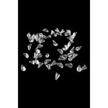 Serhat Aksesuar ve El İşçiliği Şeffaf 8X15 mm Üst Yandan Delikli Oval Boncuk (25 gr 34 Adet)