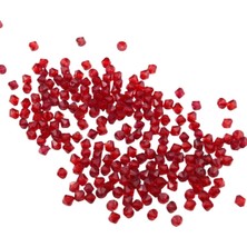 Serhat Aksesuar ve El İşçiliği Piramit Akrilik 6 mm Şeker Kırmızı Boncuk Aksesuar Takı Malzeme (25 Gr)