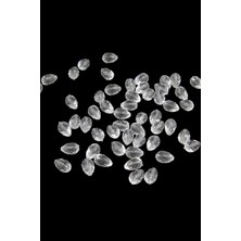 Serhat Aksesuar ve El İşçiliği Akrilik Damla Boncuk 10X14 mm Şeffaf Boncuk (25 gr 34 Adet)