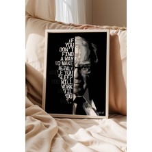 Warren Buffett Motivasyon Tablosu - Finansal Özgürlük Serisi Çerçeveli Ofis Duvar Dekoru