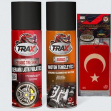 Aracınız Için En Iyisi T-Raxpreuimum Kokulu Seramik Lastik Parlatıcısı ve Susuz Motor Temizleyici 3 Lü Set