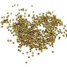 Serhat Aksesuar ve El İşçiliği Altın Sarısı 4 mm Plastik Boncuk Aksesuar Takı Malzemesi (25 Gr)