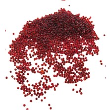 Serhat Aksesuar ve El İşçiliği 08 Kum Boncuk Içten Boyalı Kırmızı 3 mm (100 gr 6000 Adet)