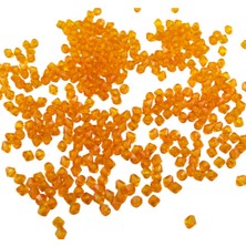 Serhat Aksesuar ve El İşçiliği Açık Oranj 6 mm Akrilik Boncuk Aksesuar Takı Malzemesi (35 Gram)