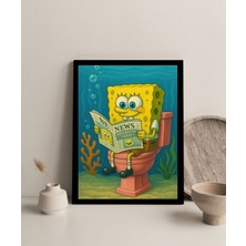 Harikabirev Banyo Tablosu Mdf Tablo Banyo Için Tuvaletini Yapan Sungerbob Bnymdf