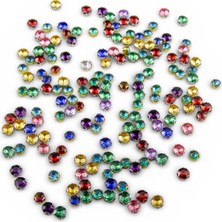 Serhat Aksesuar ve El İşçiliği Karışık Renk Gold ve Nikel Kasa Dikme Beyoğlu Taşı (SS30, SS40) 6 mm - 7 mm (100 Adet)