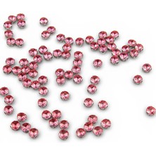 Serhat Aksesuar ve El İşçiliği Nikel Kasalı Epoksi Dikme Şeker Pembe Beyoğlu Taşı SS40 - 7 Mmm (50 Adet)