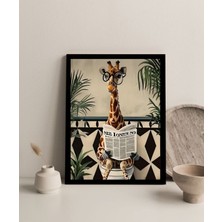 Harikabirev Banyo Tablosu Mdf Tablo Banyo Için Tuvaletini Yapan Zürafa |bnymdf