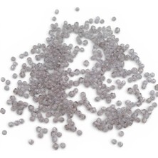 Serhat Aksesuar ve El İşçiliği Açık Gri 4 mm Dünya ve 5 mm Piramit Karışık Akrilik Boncuk Aksesuar Takı Malzemesi (20 Gram)