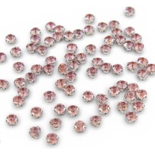 Serhat Aksesuar ve El İşçiliği Gümüş Kasalı Epoksi Dikme Pembe Beyoğlu Taşı SS40 - 7 Mmm (50 Adet)