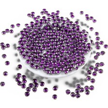 Serhat Aksesuar ve El İşçiliği Nikel Kasalı Epoksi Dikme Mor Beyoğlu Taşı SS40 - 7 Mmm (50 Adet)