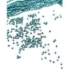 Serhat Aksesuar ve El İşçiliği Kristalize Mavi 4 mm Plastik Boncuk Aksesuar Takı Malzemesi (25 Gr)