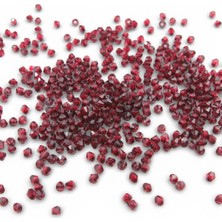 Serhat Aksesuar ve El İşçiliği Koyu Kırmızı 5 mm Piramit Akrilik Boncuk Aksesuar Takı Malzemesi (25 Gram)