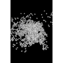 Serhat Aksesuar ve El İşçiliği Şeffaf Rengi 4 mm Pramit Akrilik Boncuk Aksesuar Takı Malzemesi (25 Gr)