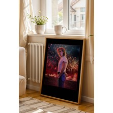 Stranger Things Billy Hargrove Tasarım Çerçeveli Tablo - Retro Hawkins Yazı Sanatsal Duvar Dekoru