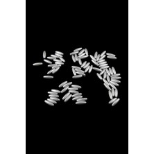 Serhat Aksesuar ve El İşçiliği 18X6 mm Arpa Boncuk Gri Plastik Boyalı (75 Adet)