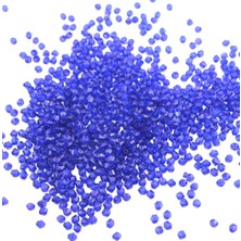 Serhat Aksesuar ve El İşçiliği Saks Mavisi 4 mm Piramit Akrilik Boncuk Aksesuar Takı Malzeme (25 Gr)