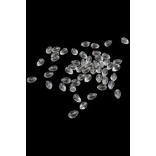 Serhat Aksesuar ve El İşçiliği 10X14 mm Damla Vizon Akrilik Boncuk (25 gr 34 Adet)