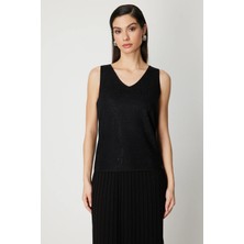 On Triko Taşlı V Yaka Triko Bluz 60437