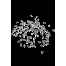 Serhat Aksesuar ve El İşçiliği Akrilik Damla Boncuk 8X13 mm Şeffaf Boncuk (25 gr 60 Adet)