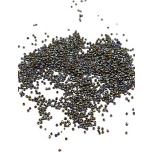 Serhat Aksesuar ve El İşçiliği 08 Kum Boncuk Siyah Janjan 3 mm (100 gr 6000 Adet)