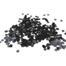 Serhat Aksesuar ve El İşçiliği 6 mm Ortadan Delikli Papatya Pul Metalik Siyah (30 Gr)