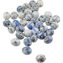 Serhat Aksesuar ve El İşçiliği Doğal Taş Görünümlü Oval 12X15 Akrilik Mavi Kahve Renkli Taş Boncuk (20 Adet)