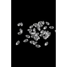 Serhat Aksesuar ve El İşçiliği 10X17 mm Damla Içten Delikli Şeffaf Akrilik Boncuk (25 gr 25 Adet)