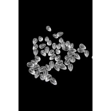 Serhat Aksesuar ve El İşçiliği 12X18 mm Damla Içten Delikli Şeffaf Akrilik Boncuk (25 gr 17 Adet)