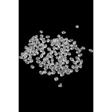 Serhat Aksesuar ve El İşçiliği 8X10 mm Oval Şeffaf Içten Delikli Akrilik Boncuk (25 gr 75 Adet)