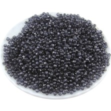 Serhat Aksesuar ve El İşçiliği Koyu Gri Siyah Tonunda 4 mm Basık Dünya Akrilik Boncuk Akseuar Takı Malzeme (25 Gr)