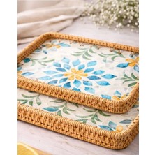 777home Mien Hasır Dikdörtgen Tepsi