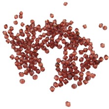 Serhat Aksesuar ve El İşçiliği Piramit Akrilik 6 mm Kızıl Kahve Boncuk Aksesuar Takı Malzeme (25 Gr)
