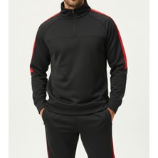 Bumerangspor Erkek Lescon Pike Kumaş Yarım Fermuarlı Idman Yürüyüş Koşu Eşofman Takımı