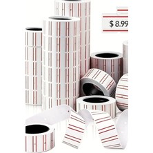 Usin 10LU Paket (21X12MM) Beyaz Yapışkanlı MX-5500 M5500, HG979 Etiket Makinası Etiketi Rulosu