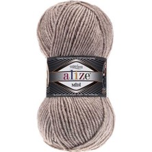 Alize Süperlana Midi (5 Adet) 207 Açık Kahve Melanj El Örgü Ipliği