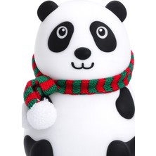 Busstier Atkılı Panda Figürlü Silikon Rgb Gece Lambası USB Şarjlı Dokunmatik Renkli Işık
