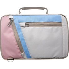 Microcase Apple iPad Air 11 M3 (2025) Tablet Için Omuz Askılı El Tutacaklı Universal Sleeve Taşıma Çantası AL4346 Pembe Mavi Krem