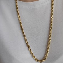 Lente Aksesuar Kalın Burgu Zincir Kolye (60 Cm) - Nostaljik Kadın Kolye