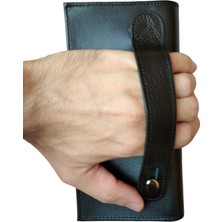 Mefehe Hakiki Deri Elden Tutmalı El Cüzdanı Telefon ve Kartlık Bölmeli Çok Gözlü Unisex