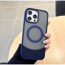 KumOziShop iPhone 16 Promax Uyumlu Mat Darbeye Dayanıklı Orta Bölüm Şeffaf Magsafe Özellikli Kılıf