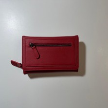 Hakiki Deri Kadın Cüzdan Büyük Boy Kırmızı
