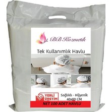 BB Kozmetik Tek Kullanımlık Havlu 40X80 Net 100 Adet Petek Dokulu