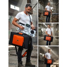Pıoner Xdj-Rr Setup Için Uyumlu Çanta Soft Case Kılıf. Siyah Turuncu.