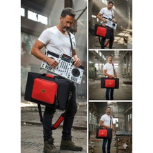 Pıoner Xdj-Rr Setup Için Uyumlu Çanta Soft Case Kılıf. Siyah Kırmızı.