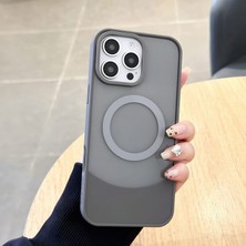 KumOziShop iPhone 16 Pro Uyumlu Mat Darbeye Dayanıklı Orta Bölüm Şeffaf Magsafe Özellikli Kılıf