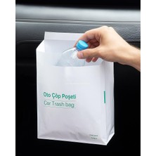 Busstier Su Geçirmez Yapışkanlı Tek Kullanımlık Araç Içi Oto Çöp Poşeti 20'li Pratik Torba Seti